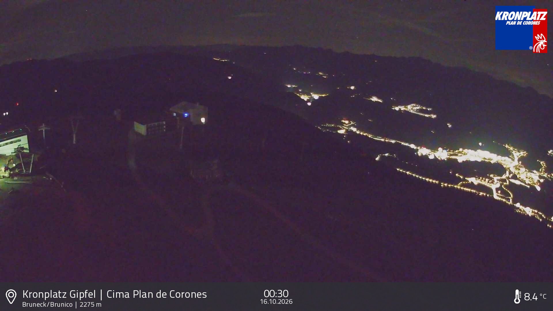 Archiv Foto Webcam Blick auf Bruneck, Kronplatz