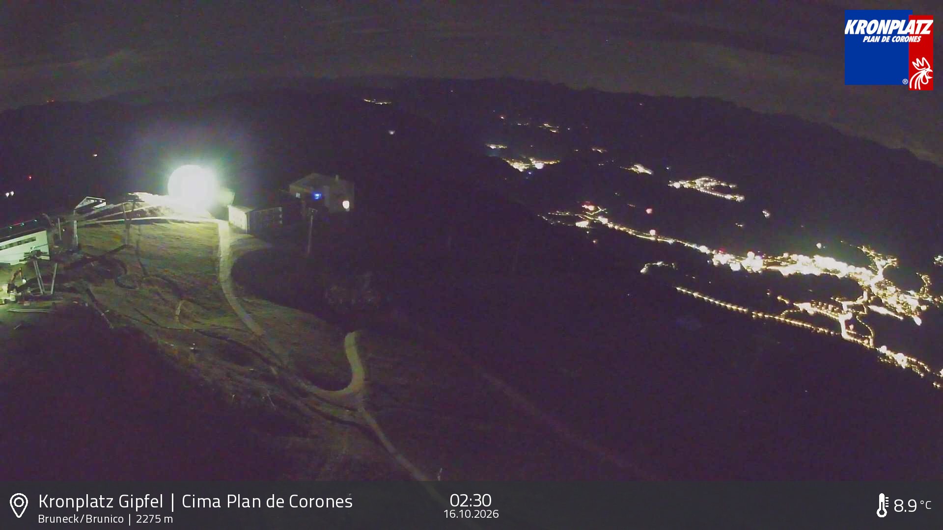 Archiv Foto Webcam Blick auf Bruneck, Kronplatz