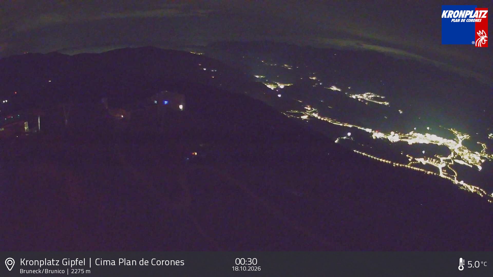 Archiv Foto Webcam Blick auf Bruneck, Kronplatz
