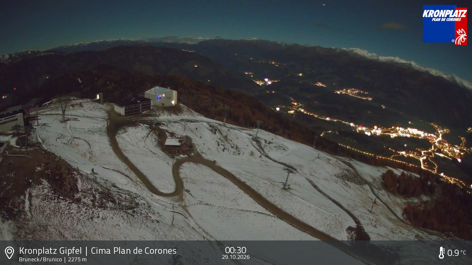 Archiv Foto Webcam Blick auf Bruneck, Kronplatz