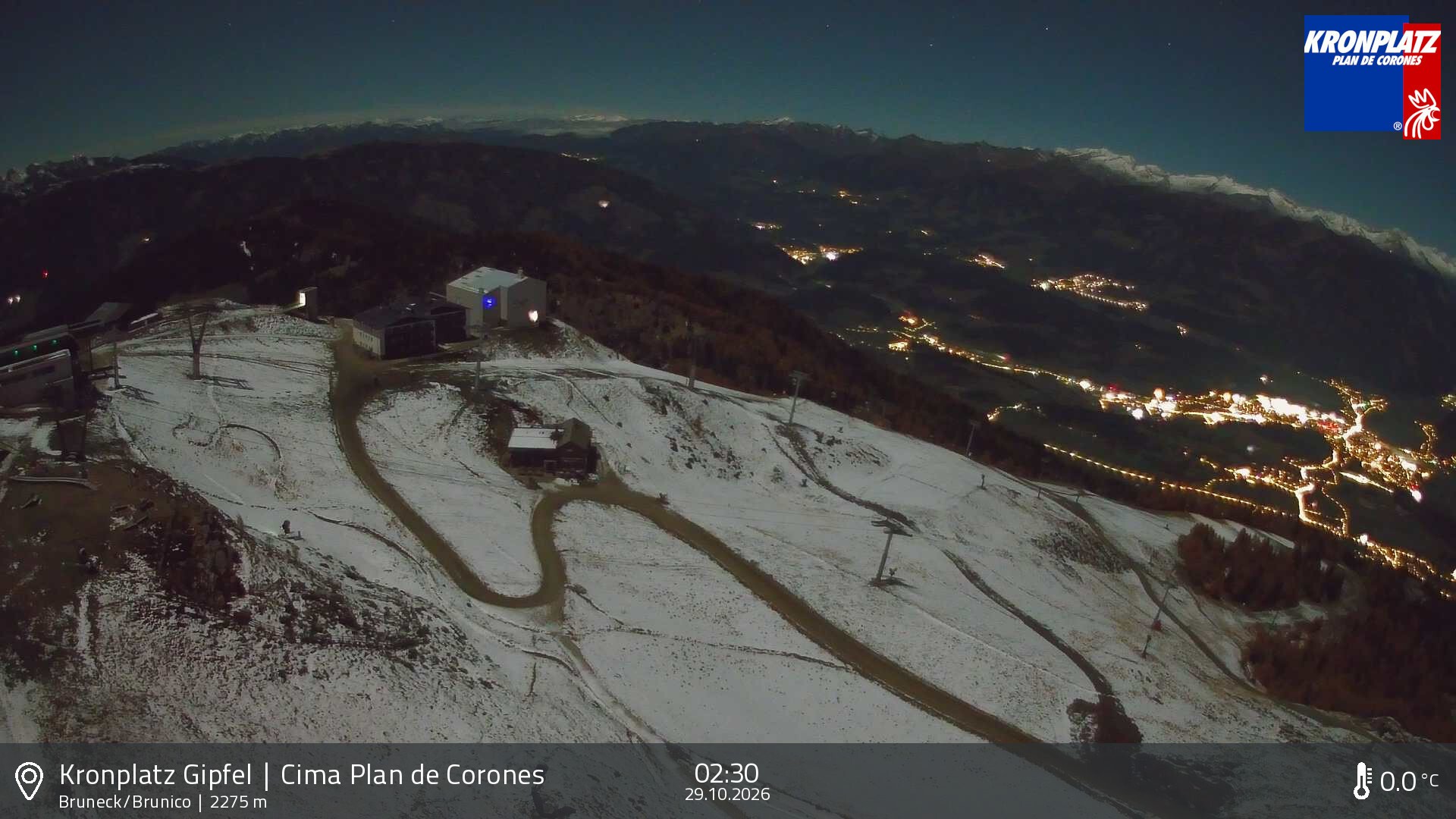Archiv Foto Webcam Blick auf Bruneck, Kronplatz