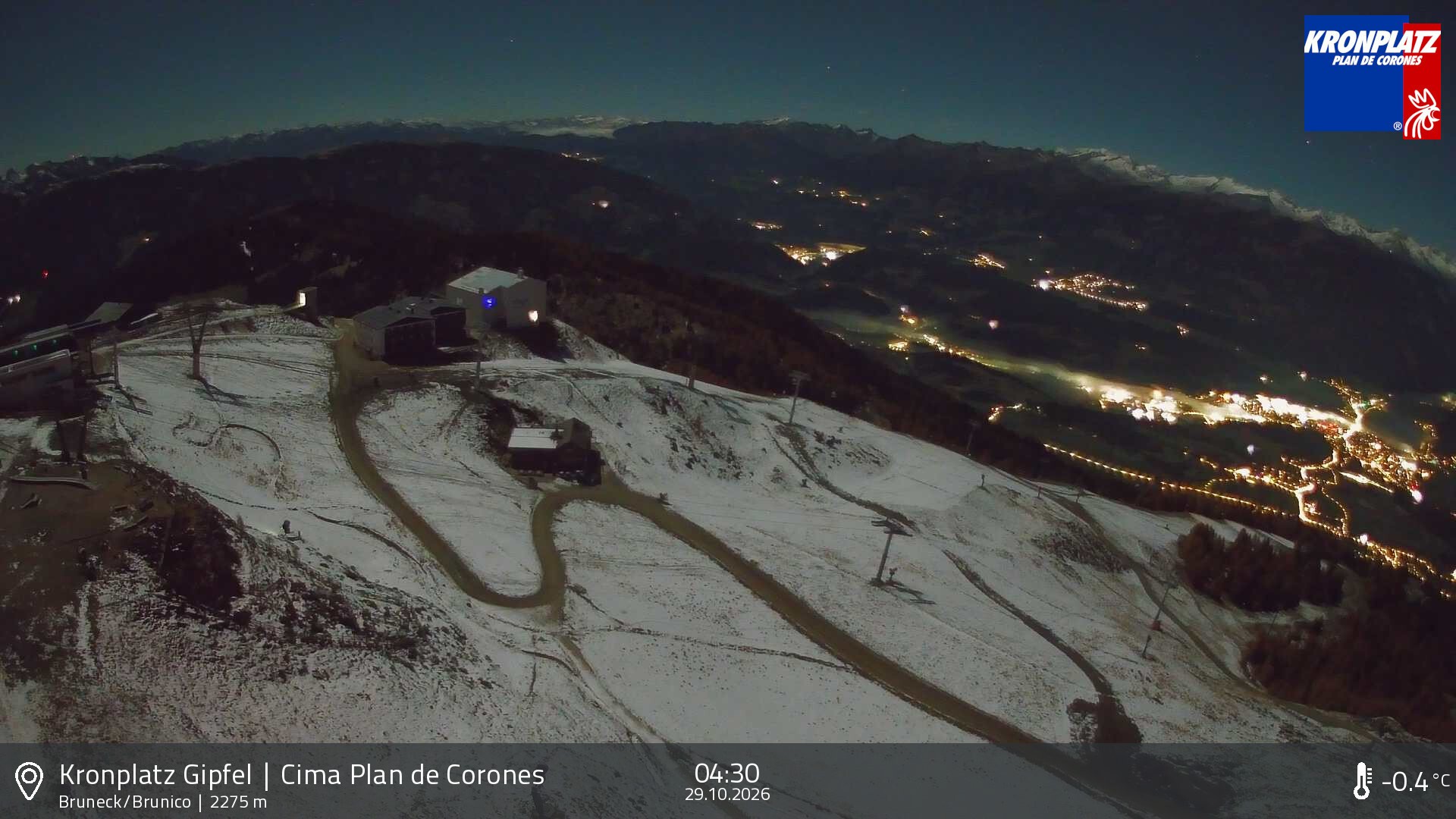 Archiv Foto Webcam Blick auf Bruneck, Kronplatz