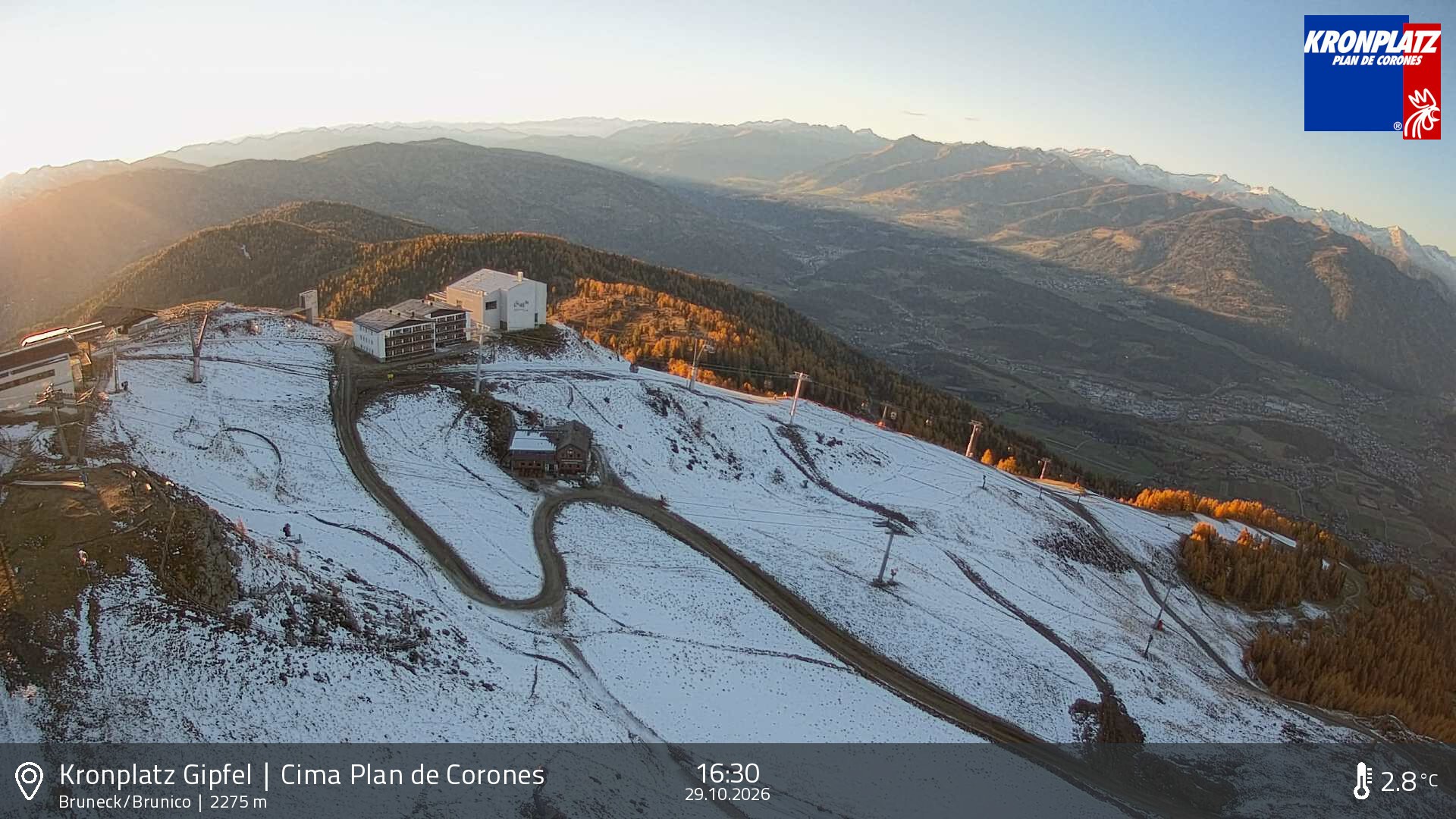 Archiv Foto Webcam Blick auf Bruneck, Kronplatz