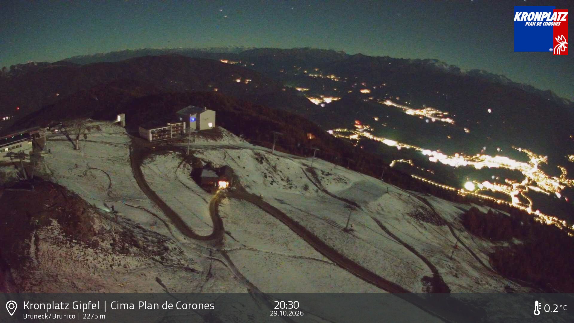 Archiv Foto Webcam Blick auf Bruneck, Kronplatz
