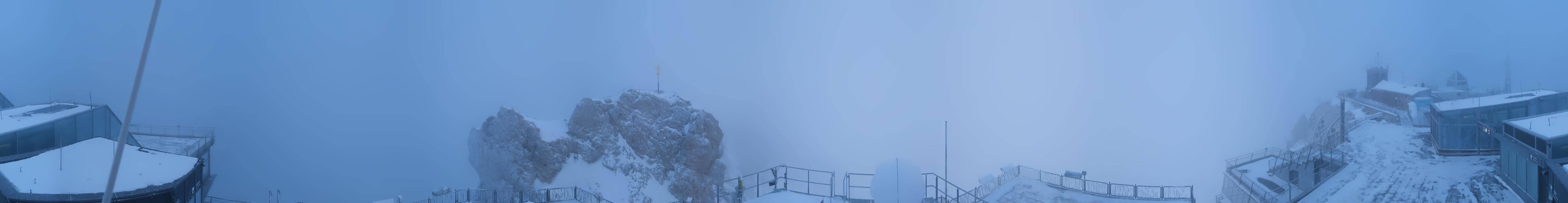 Archiv Foto Webcam Zugspitze: Panoramablick vom Gipfel