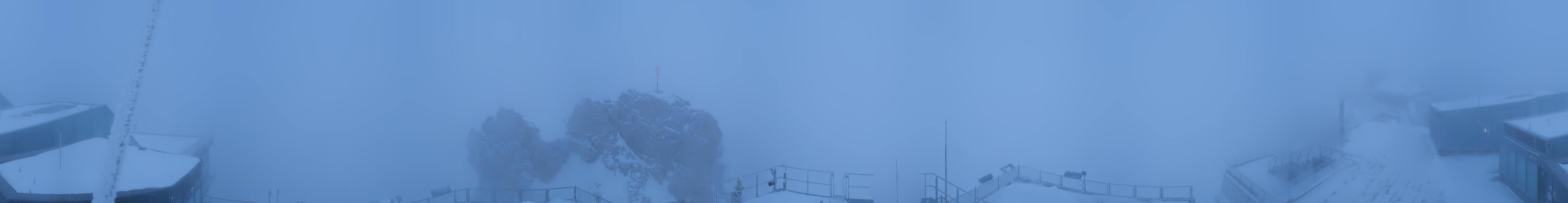 Archiv Foto Webcam Zugspitze: Panoramablick vom Gipfel