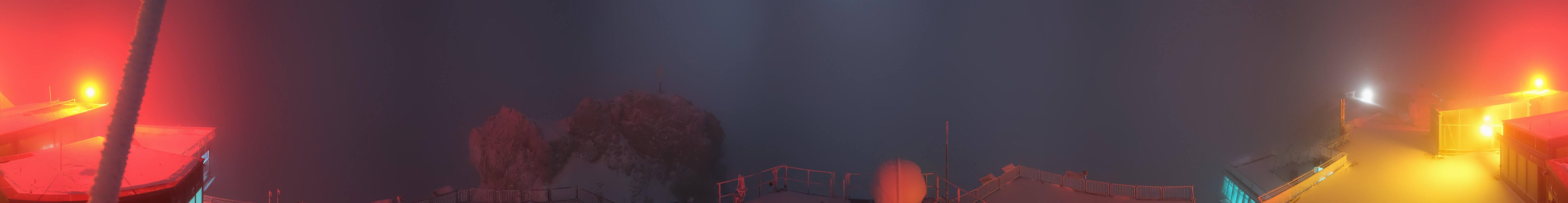 Archiv Foto Webcam Zugspitze: Panoramablick vom Gipfel