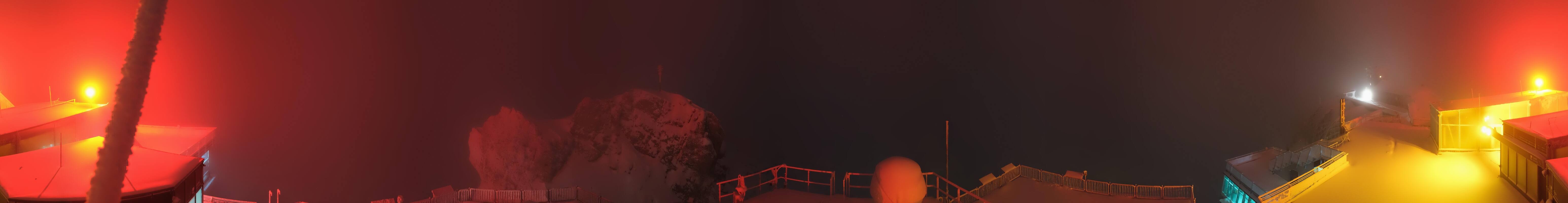 Archiv Foto Webcam Zugspitze: Panoramablick vom Gipfel