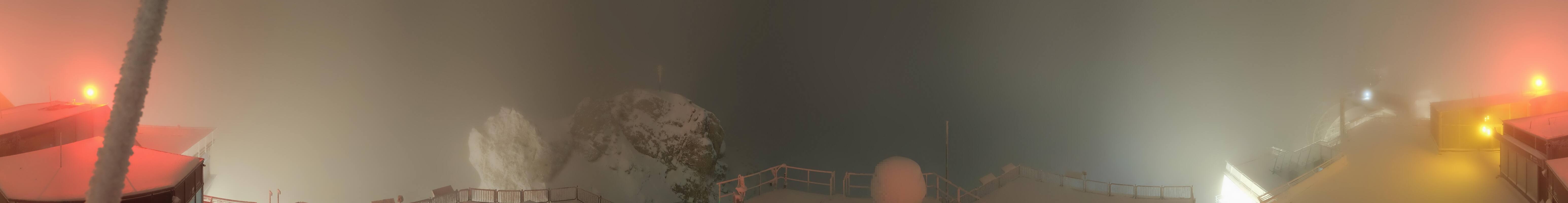 Archiv Foto Webcam Zugspitze: Panoramablick vom Gipfel