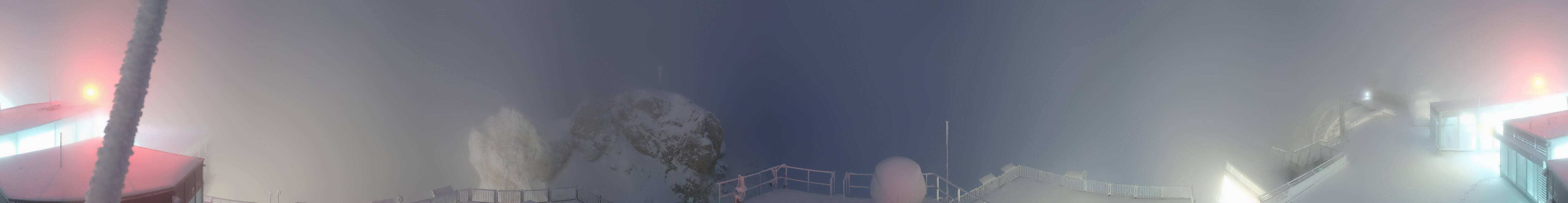 Archiv Foto Webcam Zugspitze: Panoramablick vom Gipfel