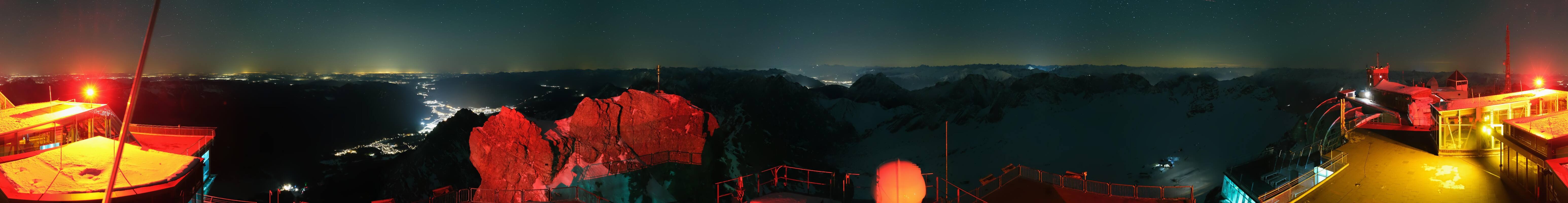 Archiv Foto Webcam Zugspitze: Panoramablick vom Gipfel