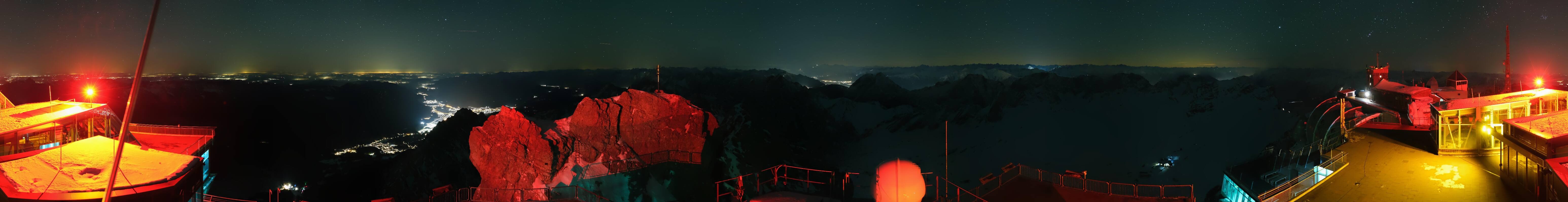 Archiv Foto Webcam Zugspitze: Panoramablick vom Gipfel