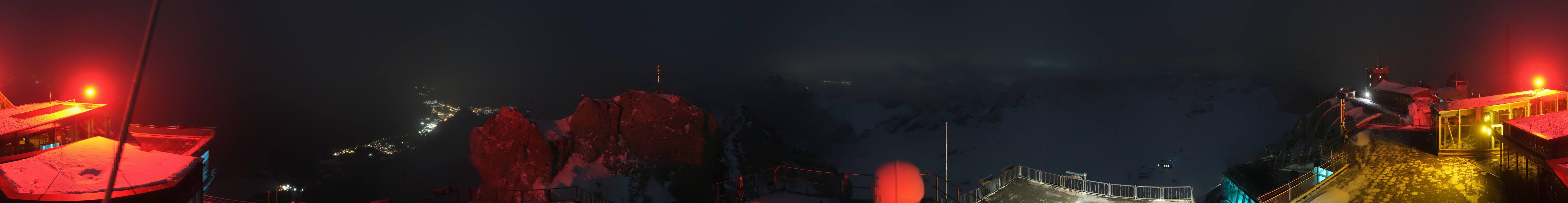 Archiv Foto Webcam Zugspitze: Panoramablick vom Gipfel