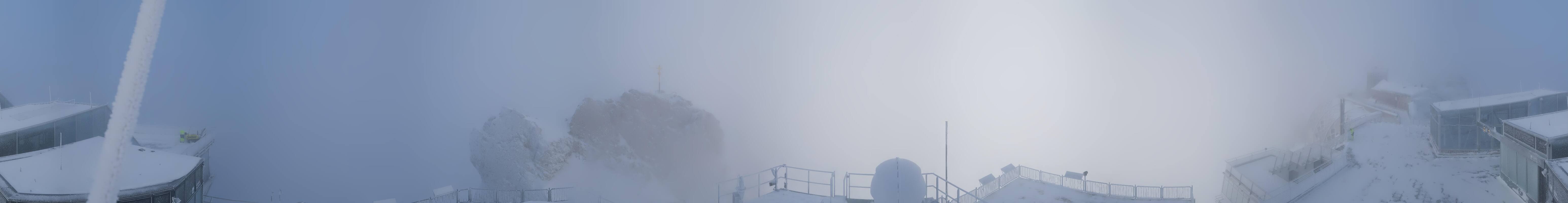 Archiv Foto Webcam Zugspitze: Panoramablick vom Gipfel