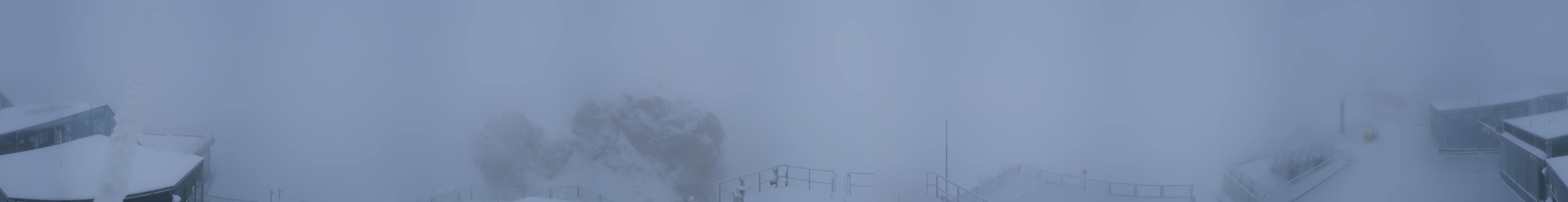 Archiv Foto Webcam Zugspitze: Panoramablick vom Gipfel