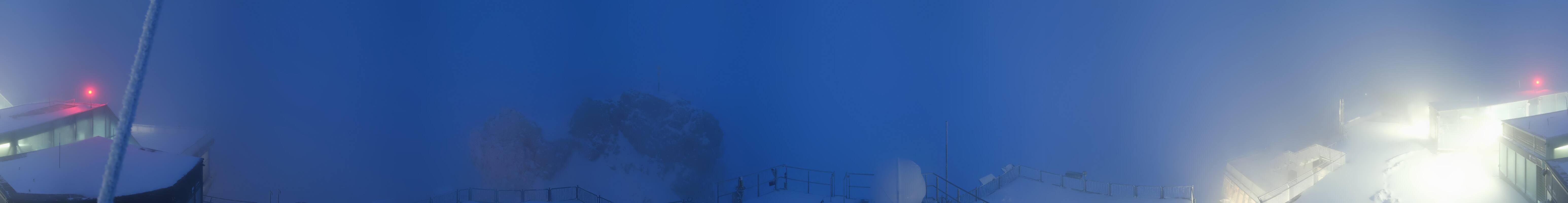Archiv Foto Webcam Zugspitze: Panoramablick vom Gipfel
