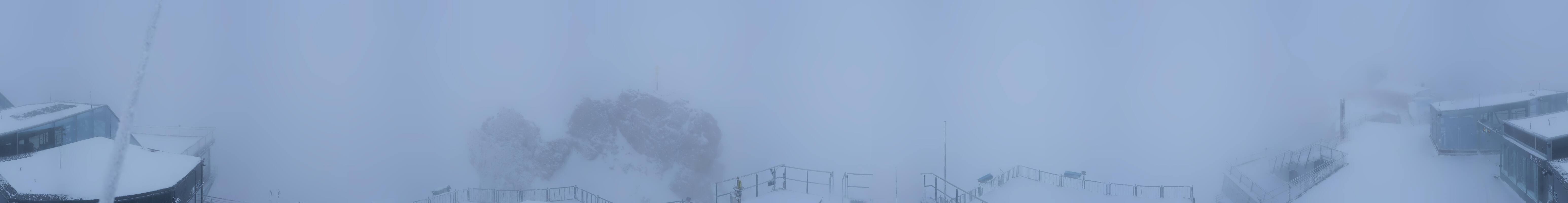 Archiv Foto Webcam Zugspitze: Panoramablick vom Gipfel