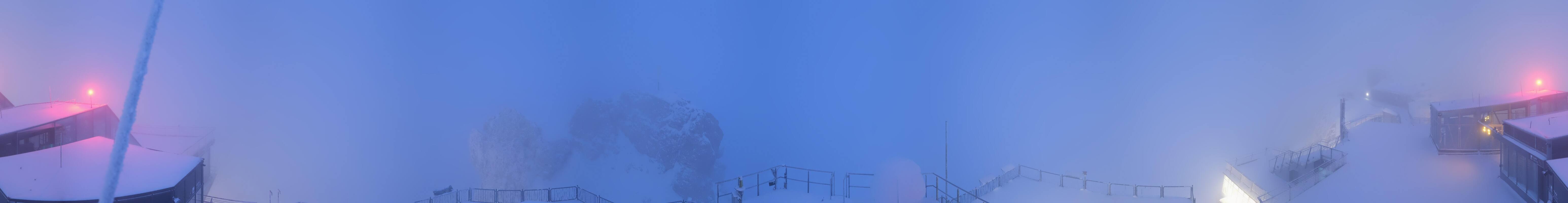 Archiv Foto Webcam Zugspitze: Panoramablick vom Gipfel