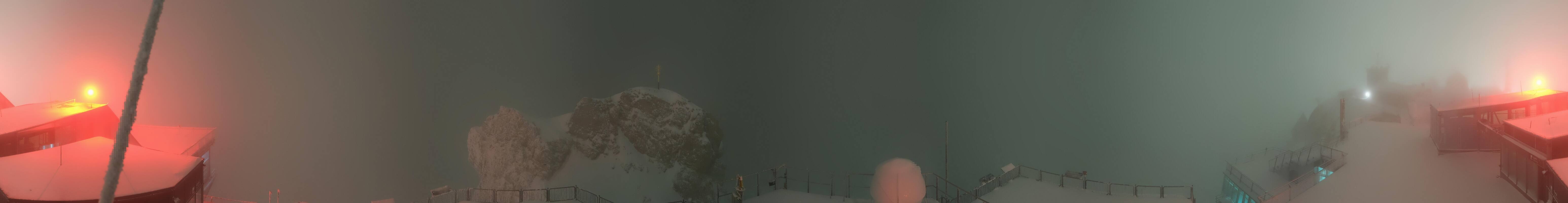 Archiv Foto Webcam Zugspitze: Panoramablick vom Gipfel