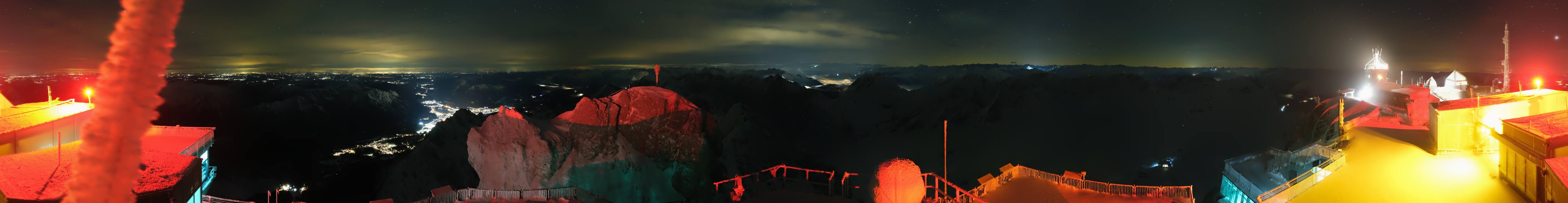 Archiv Foto Webcam Zugspitze: Panoramablick vom Gipfel