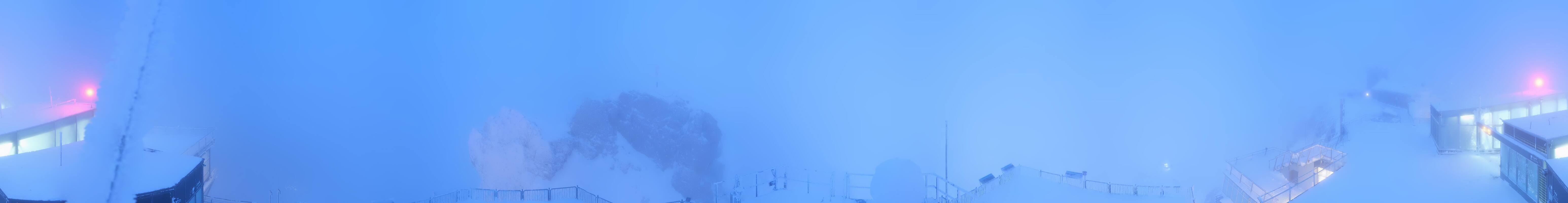 Archiv Foto Webcam Zugspitze: Panoramablick vom Gipfel