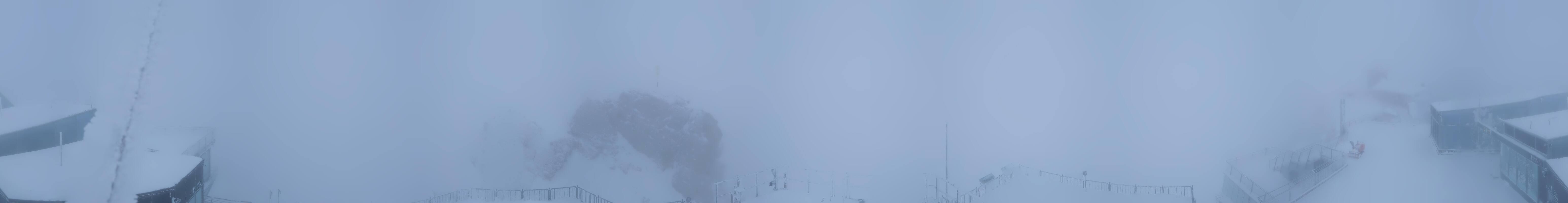 Archiv Foto Webcam Zugspitze: Panoramablick vom Gipfel