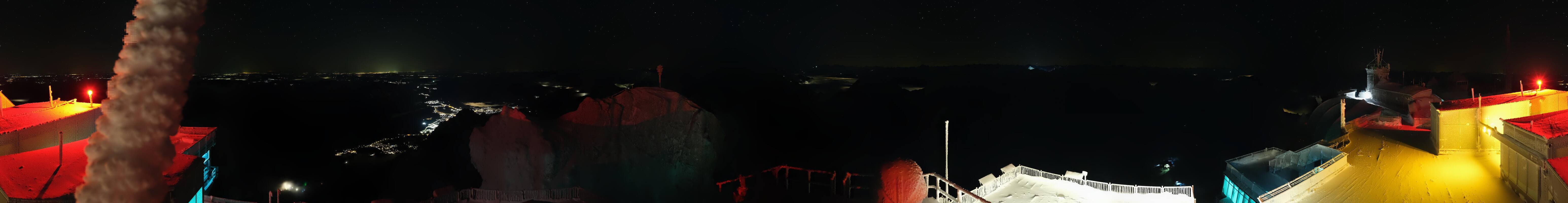 Archiv Foto Webcam Zugspitze: Panoramablick vom Gipfel