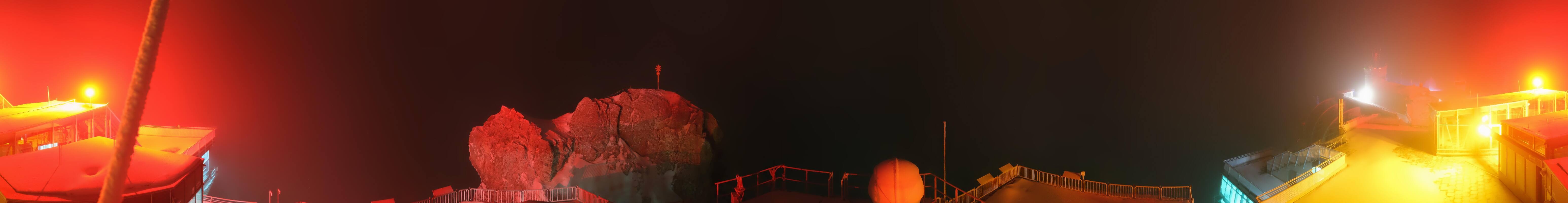 Archiv Foto Webcam Zugspitze: Panoramablick vom Gipfel