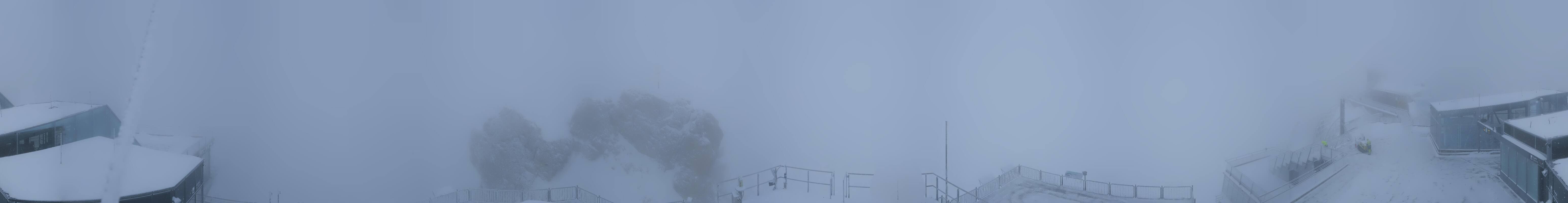 Archiv Foto Webcam Zugspitze: Panoramablick vom Gipfel