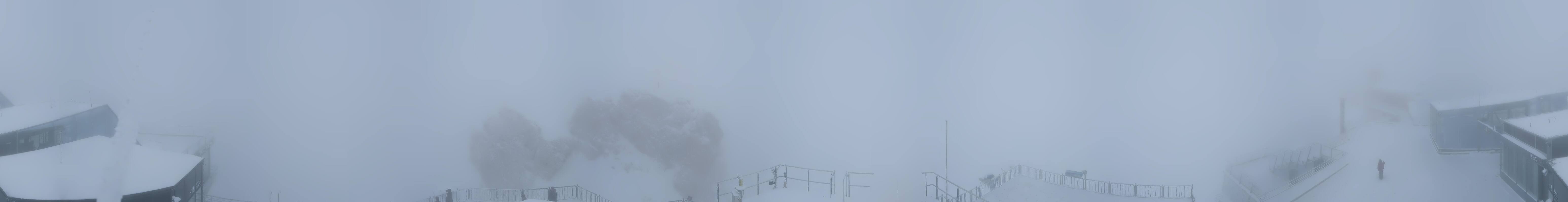 Archiv Foto Webcam Zugspitze: Panoramablick vom Gipfel