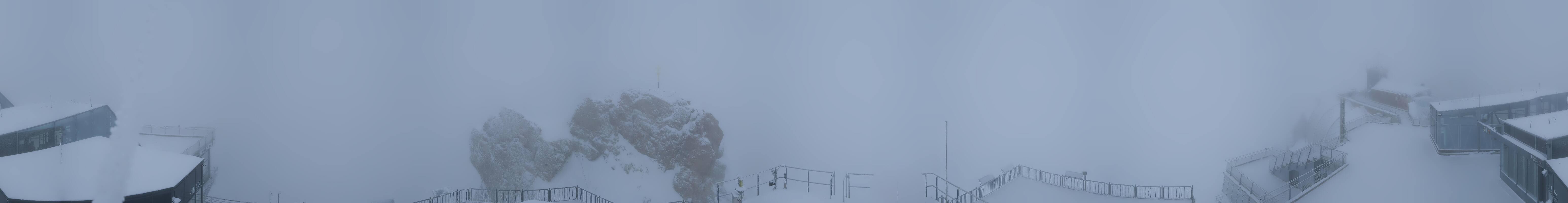 Archiv Foto Webcam Zugspitze: Panoramablick vom Gipfel