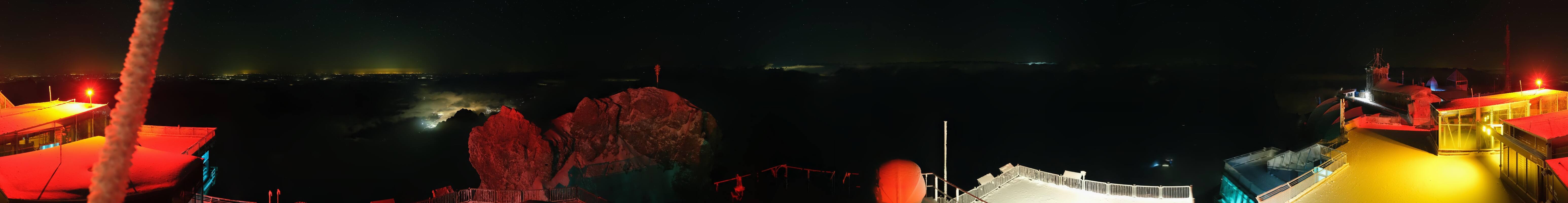 Archiv Foto Webcam Zugspitze: Panoramablick vom Gipfel