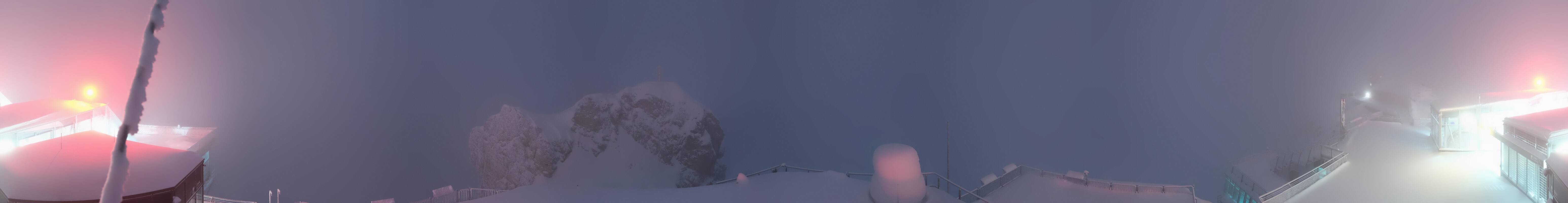 Archiv Foto Webcam Zugspitze: Panoramablick vom Gipfel