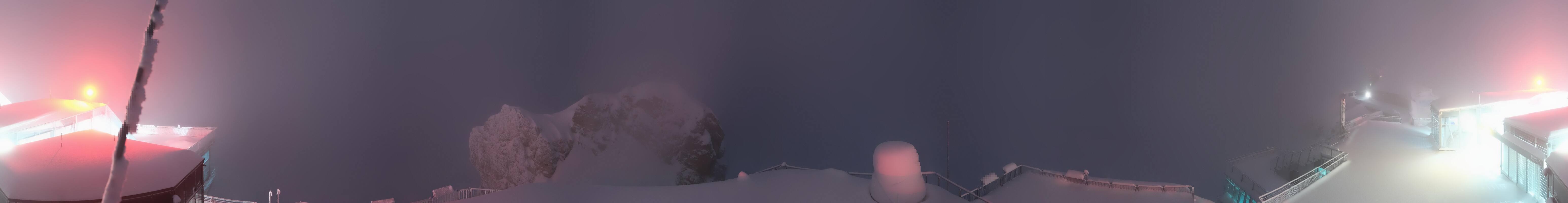 Archiv Foto Webcam Zugspitze: Panoramablick vom Gipfel