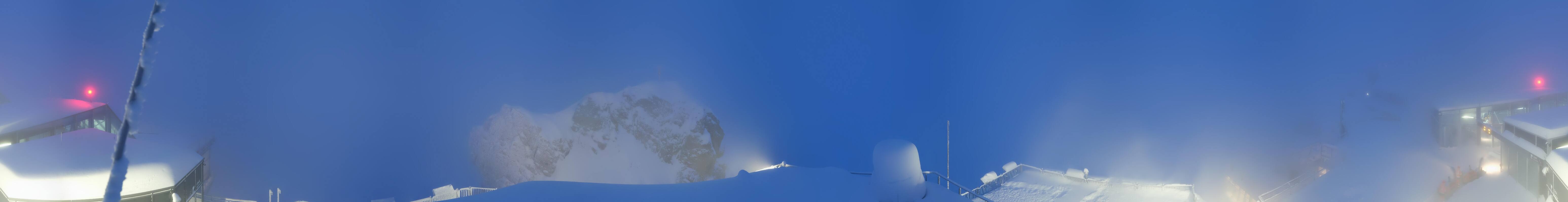 Archiv Foto Webcam Zugspitze: Panoramablick vom Gipfel