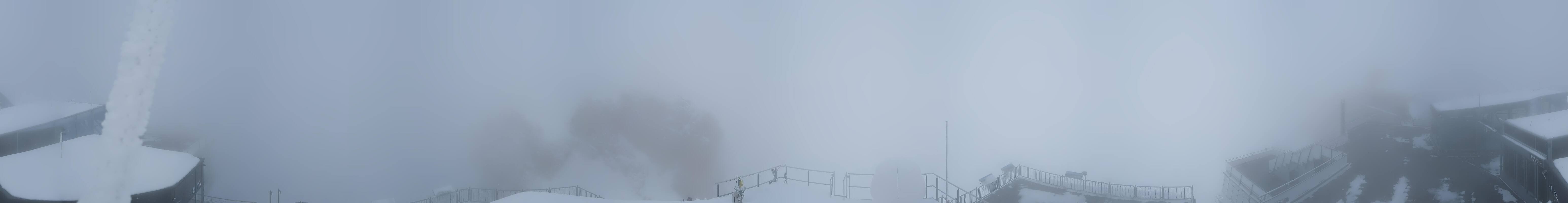 Archiv Foto Webcam Zugspitze: Panoramablick vom Gipfel