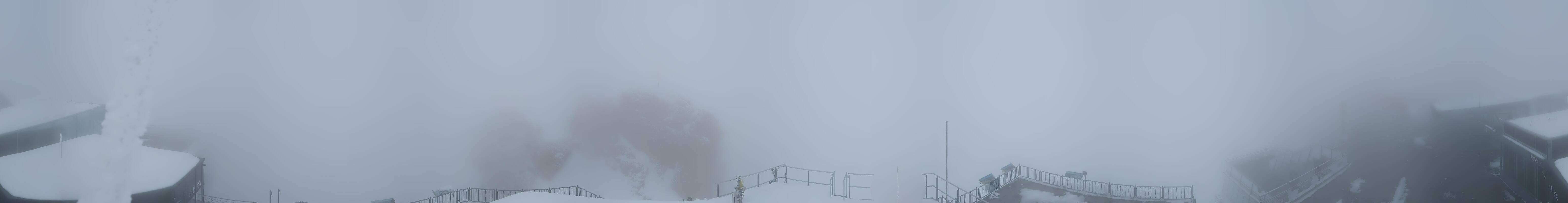 Archiv Foto Webcam Zugspitze: Panoramablick vom Gipfel