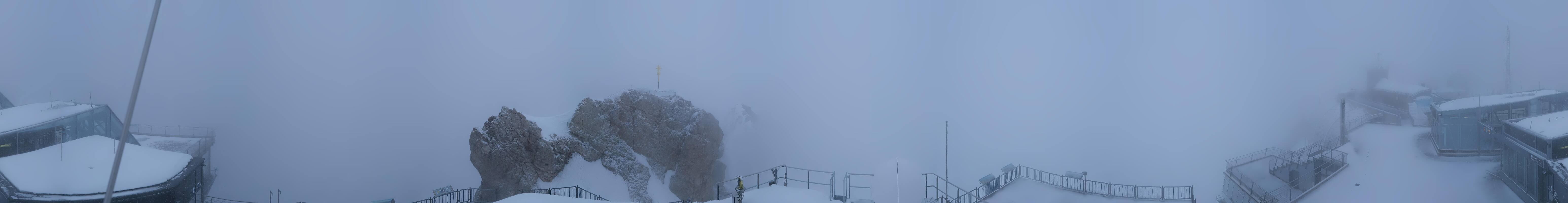 Archiv Foto Webcam Zugspitze: Panoramablick vom Gipfel