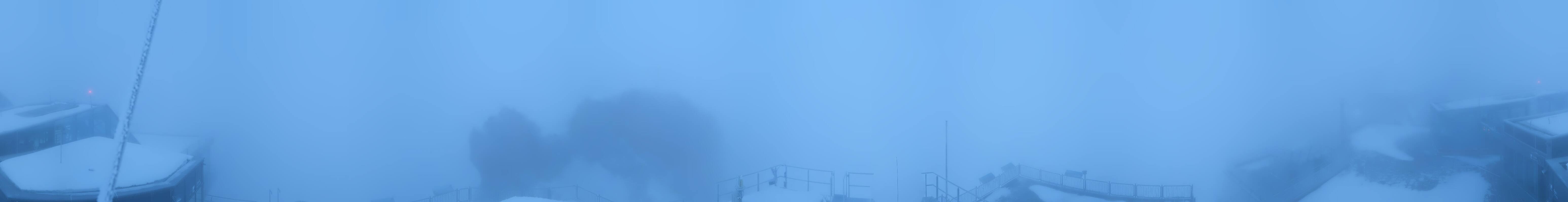 Archiv Foto Webcam Zugspitze: Panoramablick vom Gipfel