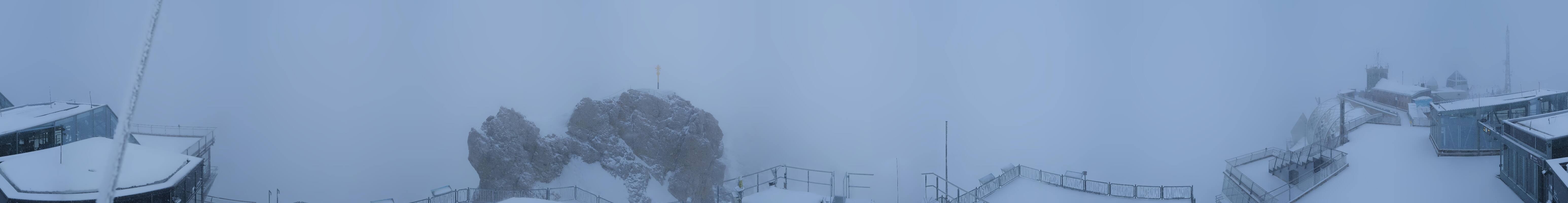 Archiv Foto Webcam Zugspitze: Panoramablick vom Gipfel