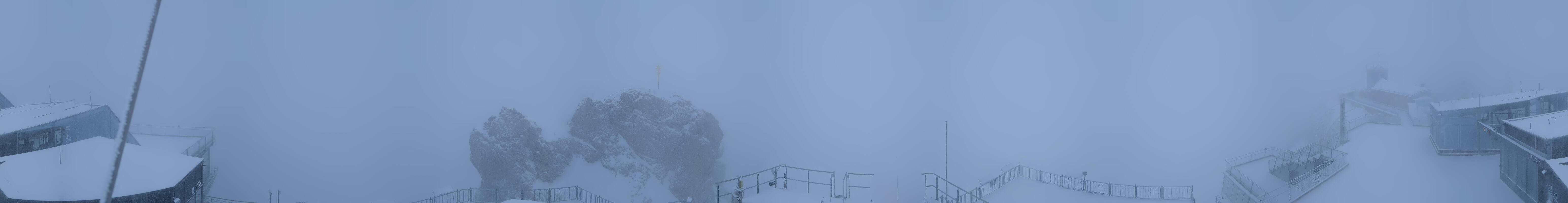 Archiv Foto Webcam Zugspitze: Panoramablick vom Gipfel