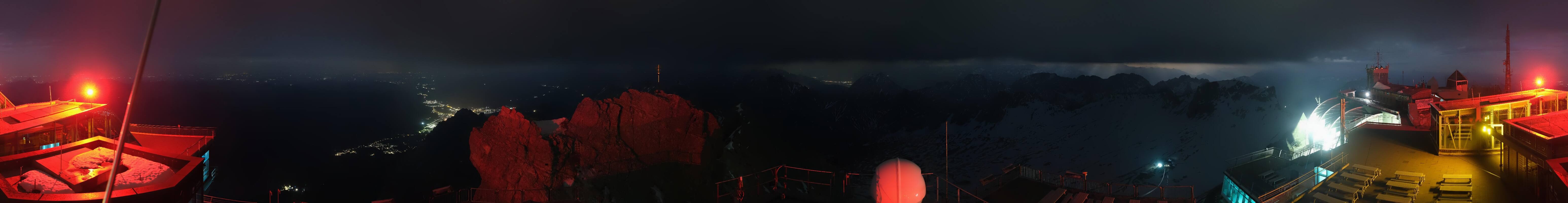 Archiv Foto Webcam Zugspitze: Panoramablick vom Gipfel