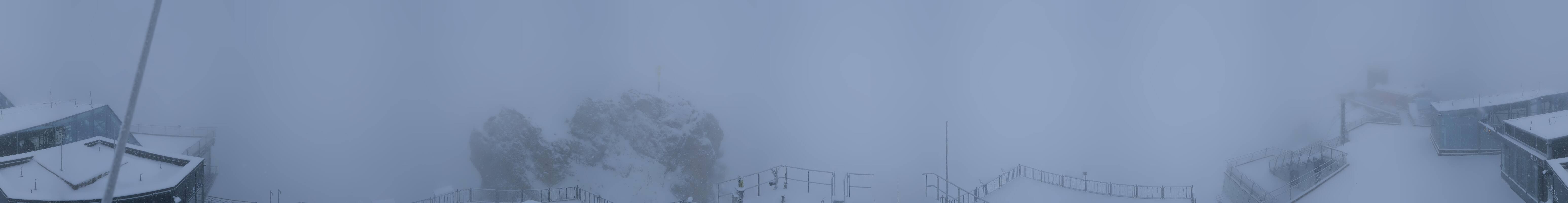 Archiv Foto Webcam Zugspitze: Panoramablick vom Gipfel