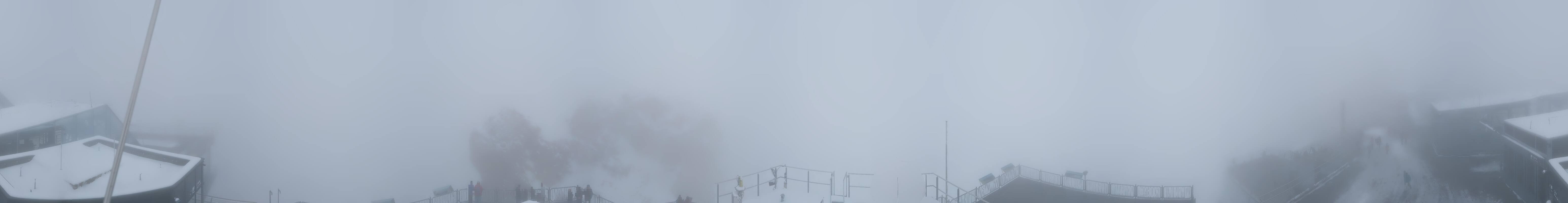 Archiv Foto Webcam Zugspitze: Panoramablick vom Gipfel