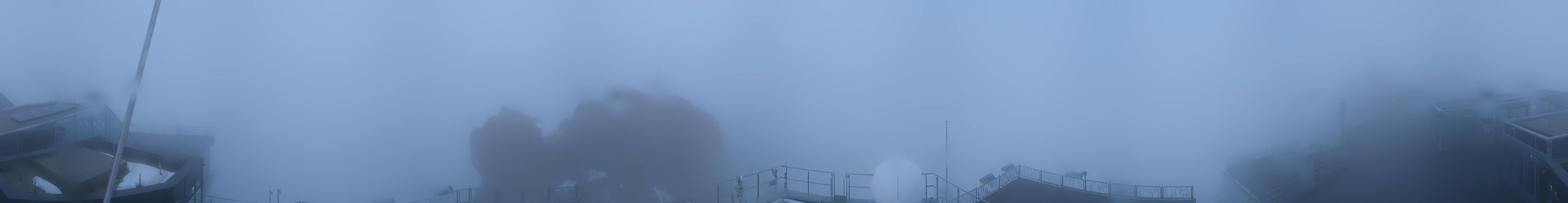 Archiv Foto Webcam Zugspitze: Panoramablick vom Gipfel