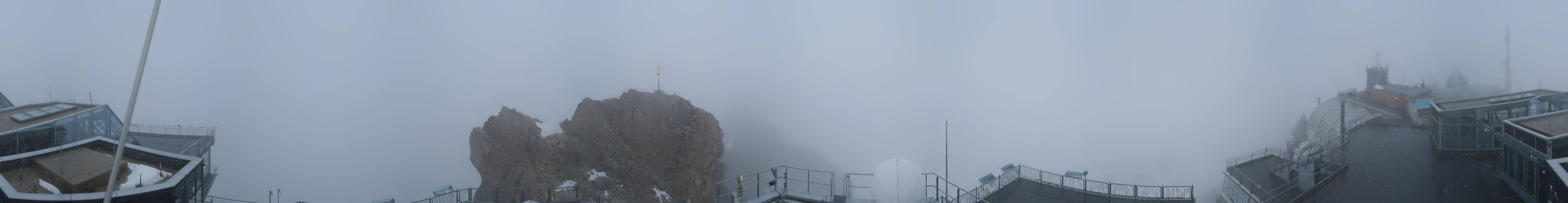 Archiv Foto Webcam Zugspitze: Panoramablick vom Gipfel