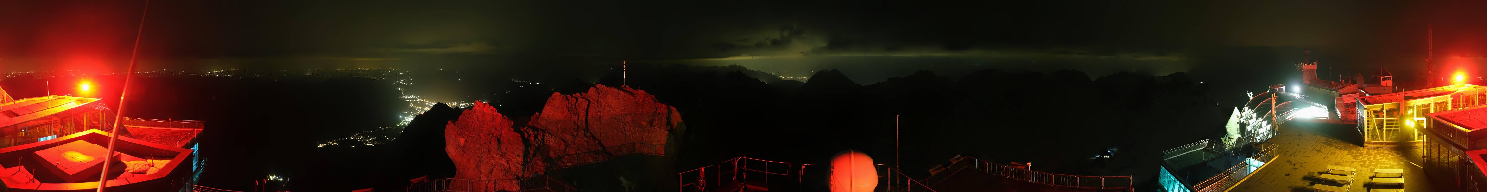 Archiv Foto Webcam Zugspitze: Panoramablick vom Gipfel