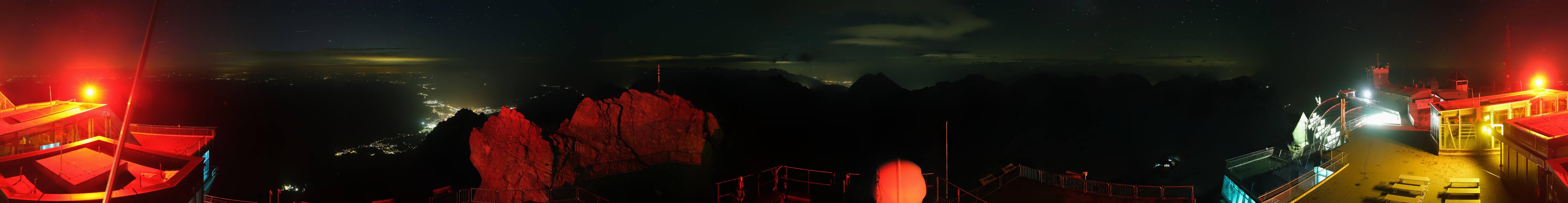 Archiv Foto Webcam Zugspitze: Panoramablick vom Gipfel