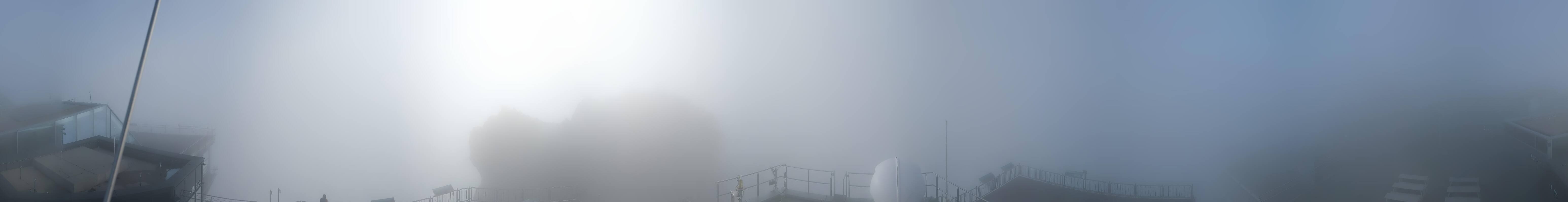 Archiv Foto Webcam Zugspitze: Panoramablick vom Gipfel