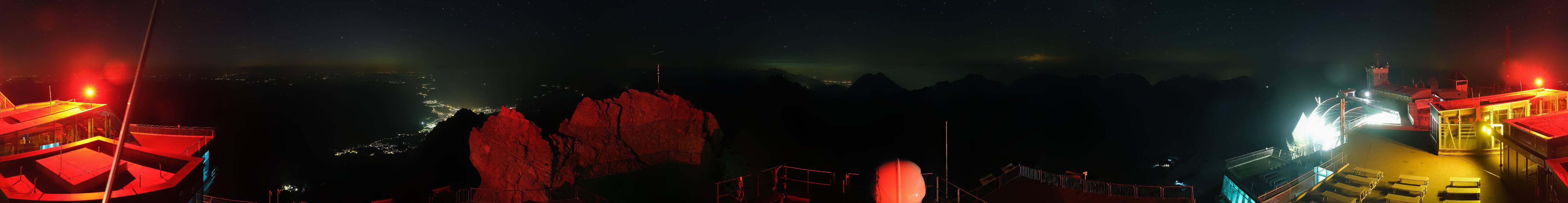 Archiv Foto Webcam Zugspitze: Panoramablick vom Gipfel